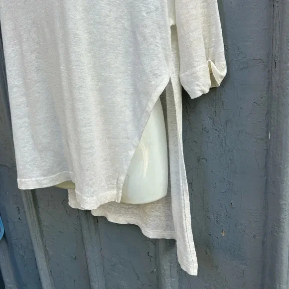 Eve Gravel Linen Tee, size Sm - Picture 3 of 8